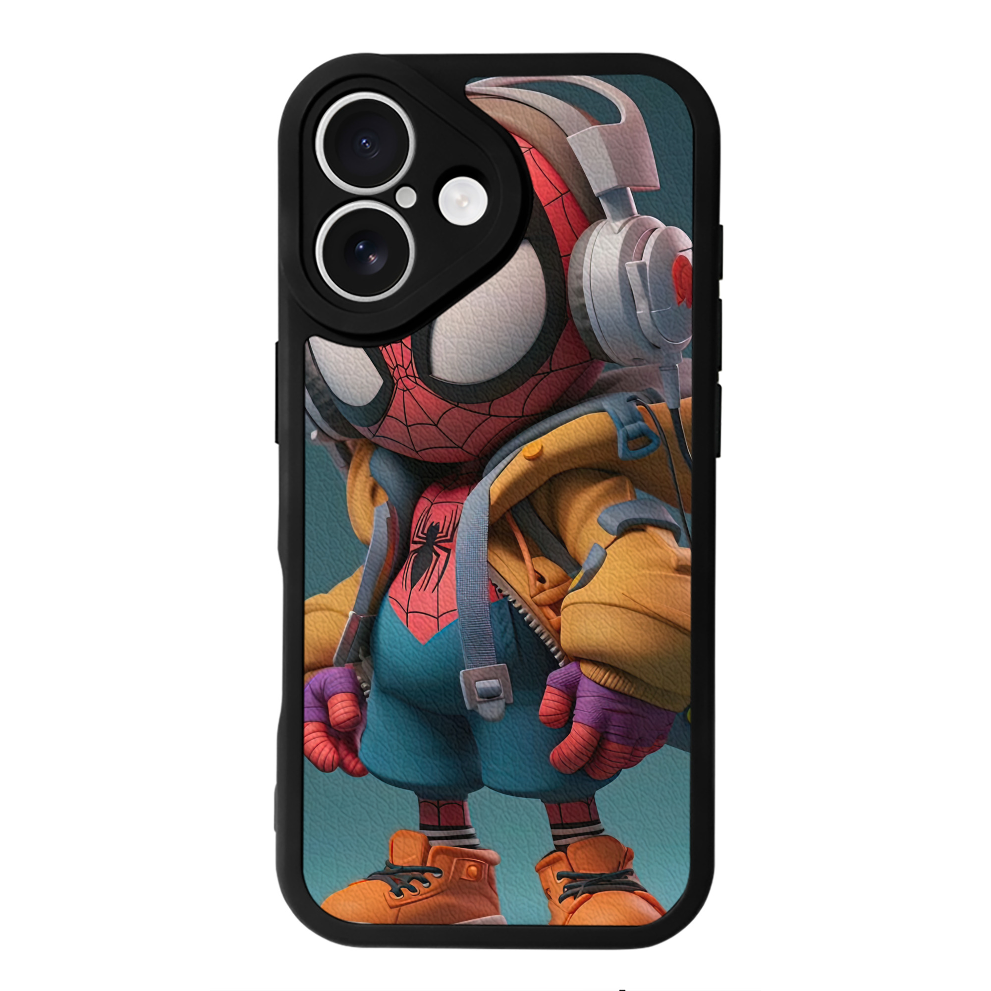 （画像用） Spider Man スパイダーマン 【iPhone 16シリーズ対応】シリコンスマホケース（レザー調） 材質：シリコン
